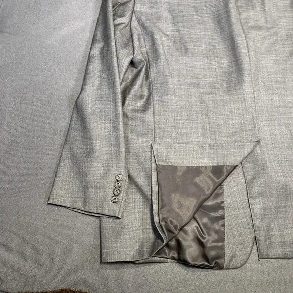 Lauren Ralph Lauren Blazer Mens 54L Gray Plaid Wool Two Button Sport Coat Jacket